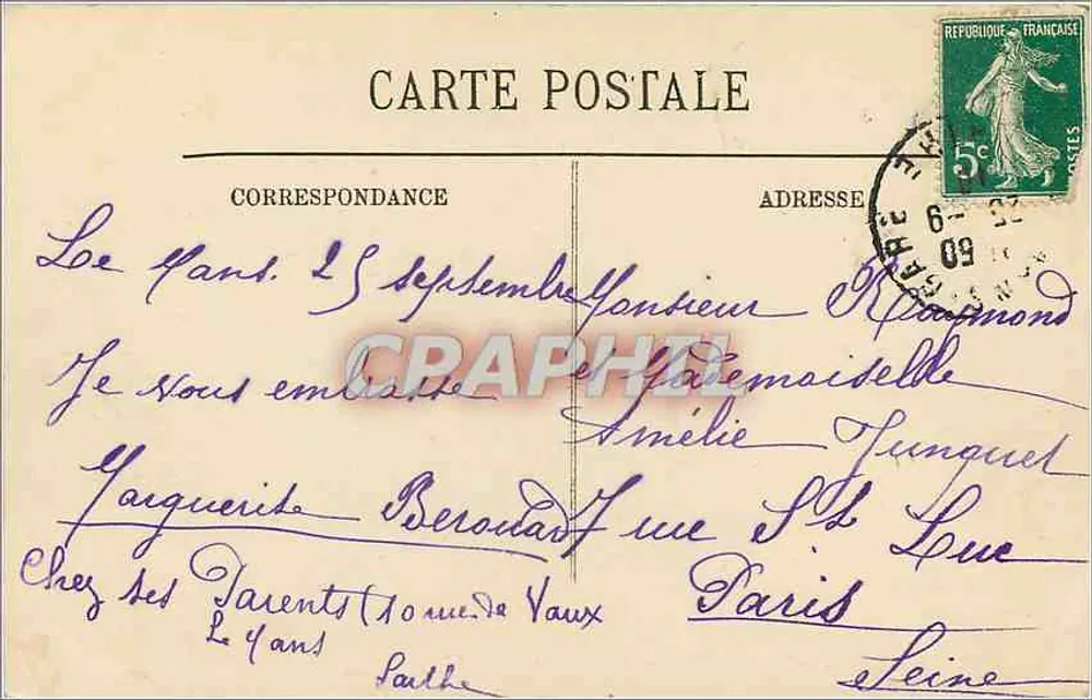 Le Mans — Le Pont d'Yssoir et le Pont en X — LL. — Éditeur LL, n° 58 - Verso