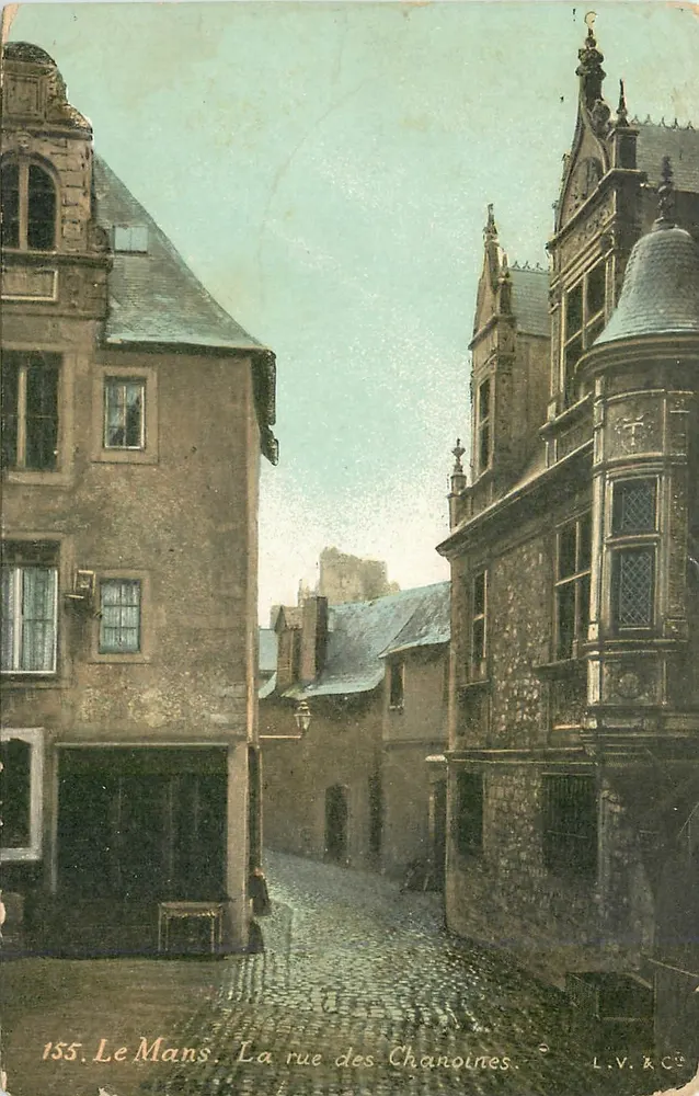 Le Mans. A rua dos Chanoinnes — L.V. & Cie, n° 155 - Frente
