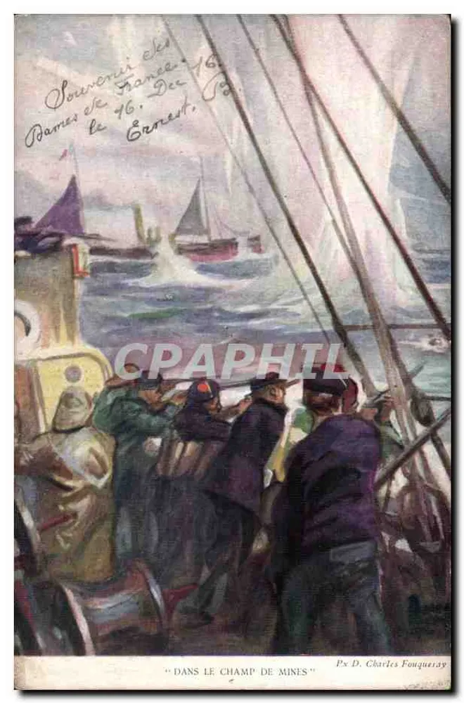 Dans le champ de mines — Souvenir des Dames de France — Px D. Charles Fouqueray - Recto