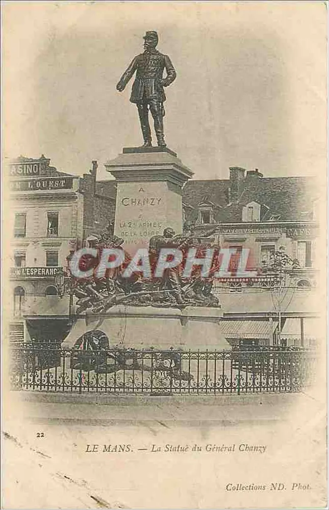 Le Mans — A Estátua do Geral Chanzy — Collections ND. Phot. - Frente
