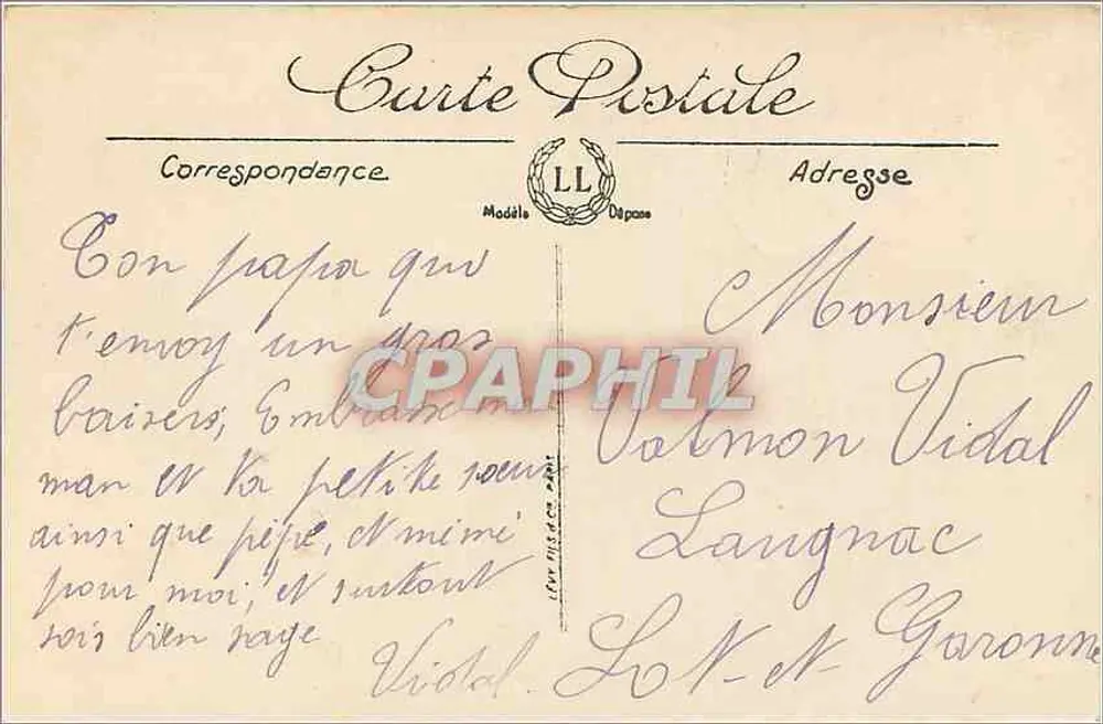 Troyes — Denkmal der Kinder der Aube — LL - Rückseite