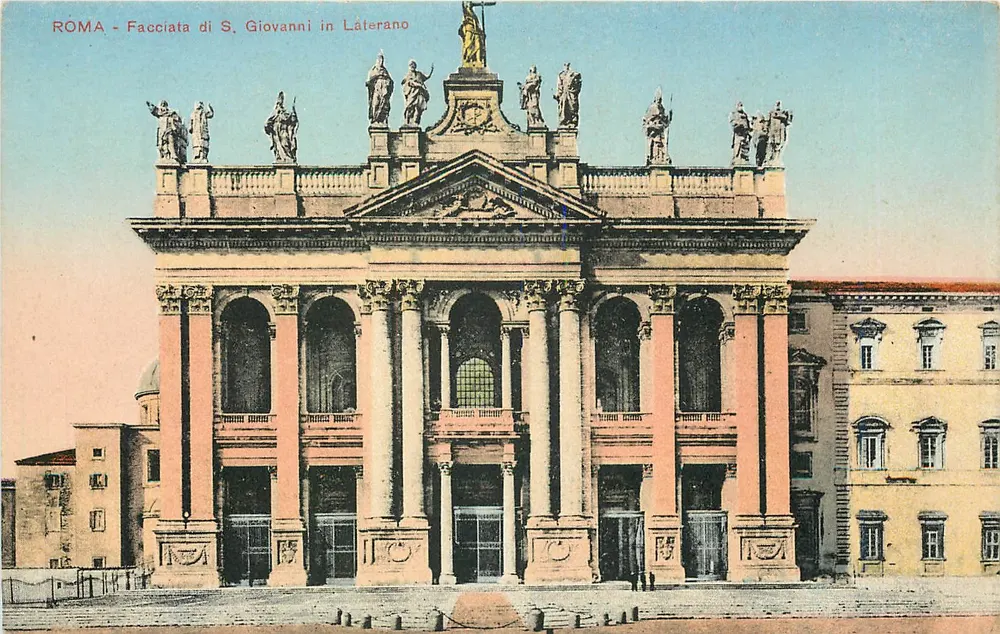 Roma - Facciata di S. Giovanni in Laterano — éditeur C. Terri, n° 219 - Recto