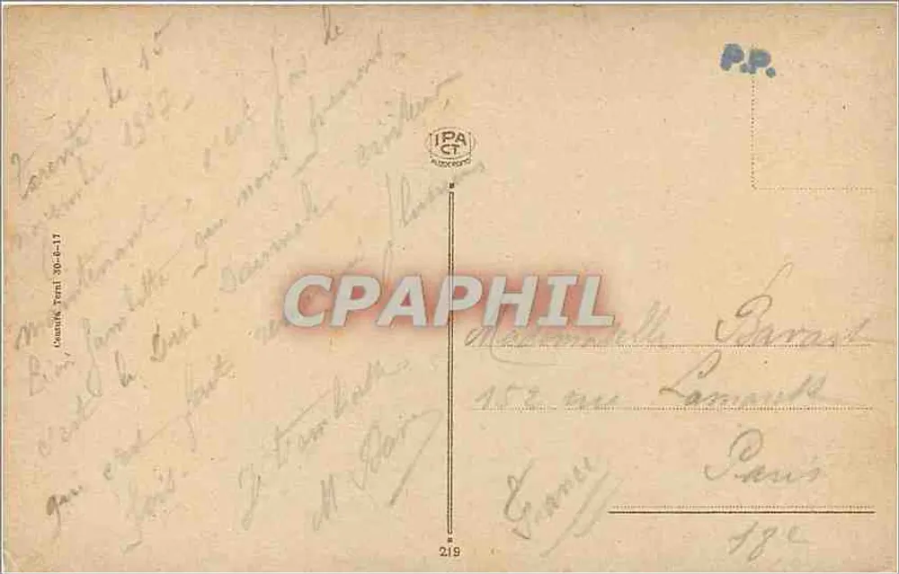 Roma - Facciata di S. Giovanni in Laterano — éditeur C. Terri, n° 219 - Verso