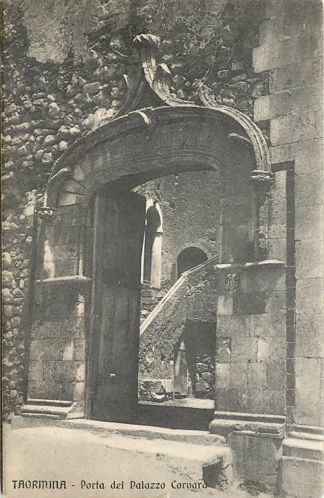 Taormina - Porta del Palazzo Corvara — éditeur Ja Fot. Galifi Crupi F. - Recto