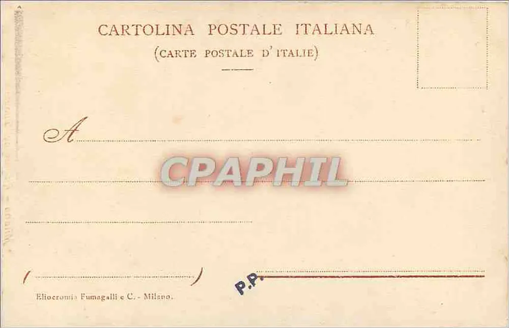 Milano – Ricordo del Duomo — Eliocromia Fumagalli e C. – Milano - Verso