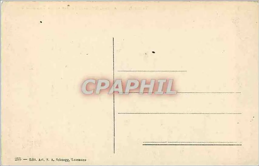 Valmont, Mont-Fleuri, Veytaux, Chillon und die Dents du Midi — Verlag S.A. Schnegg, Lausanne, n° 255 - Rückseite