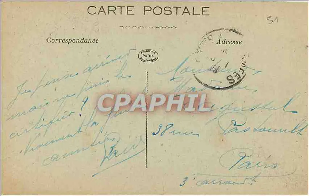 Chalons-sur-Marne — Rue Carnot und Porte Ste-Croix — Édit. Dubar Frères - Rückseite