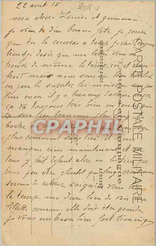 Nos Généraux — Généraux français de la Première Guerre mondiale — Éditeur non identifié, n° de série non visible - Verso