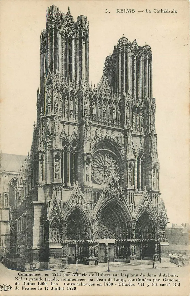 Reims — A Catedral — Editor ELD, n°3 - Frente