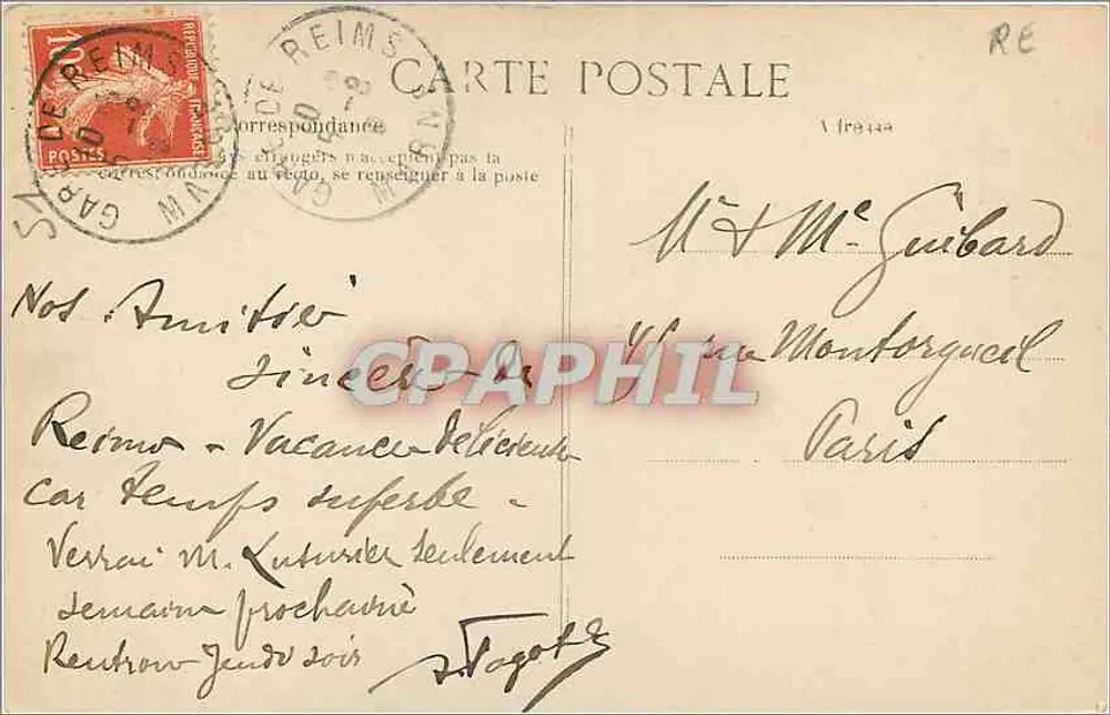 Reims — A Catedral — Editor ELD, n°3 - Verso