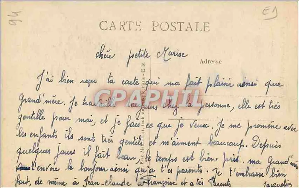 Castelo de VINCENNES — O Donjon — E.M. n°1129 - Verso