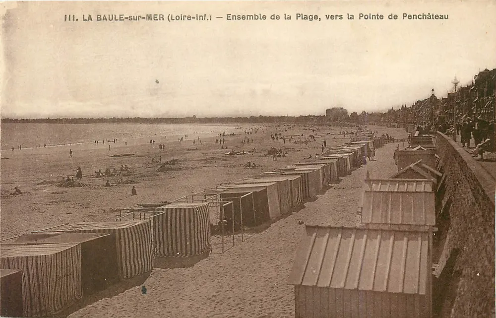 La Baule-sur-Mer (Loire-Inf.) — Ensemble der Strandpromenade, Richtung Pointe de Penchâteau — F. Chapeau, Verlag Nantes - Vorderseite