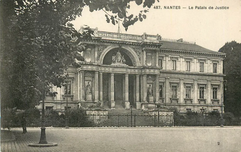 NANTES — Il Palazzo di Giustizia — G. Chapeau, editore Nantes, n° 487 - Recto