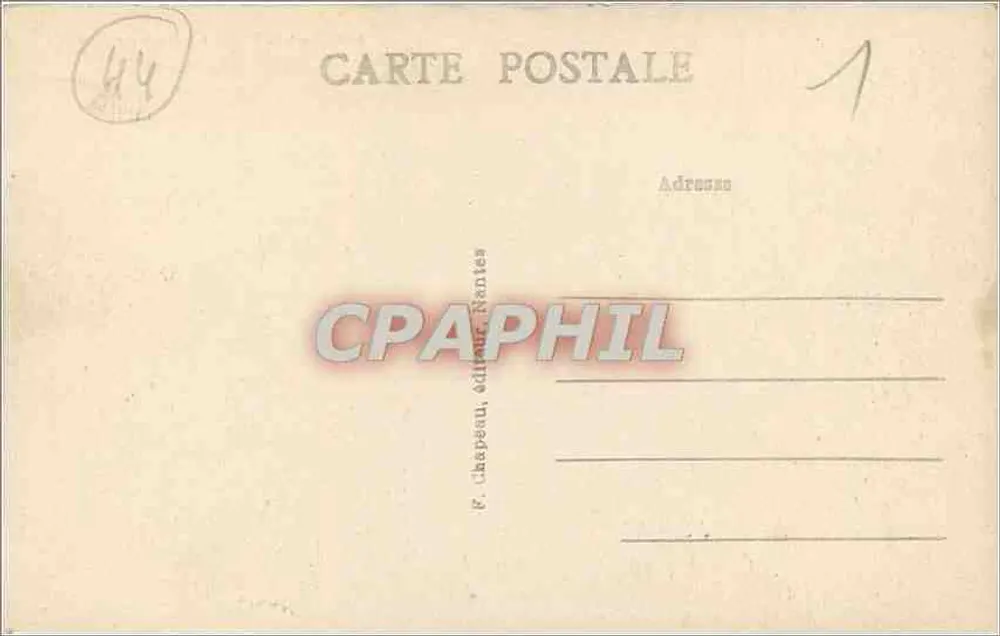 NANTES — Il Palazzo di Giustizia — G. Chapeau, editore Nantes, n° 487 - Verso