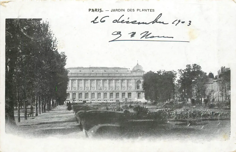 Paris — Jardim das Plantas — editor não identificado, número de série não visível - Frente