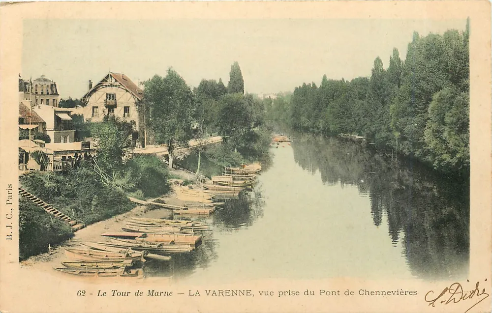 La Varenne - Ansicht vom Chennevières-Brücke — B.J.C., Paris, n°62 - Vorderseite