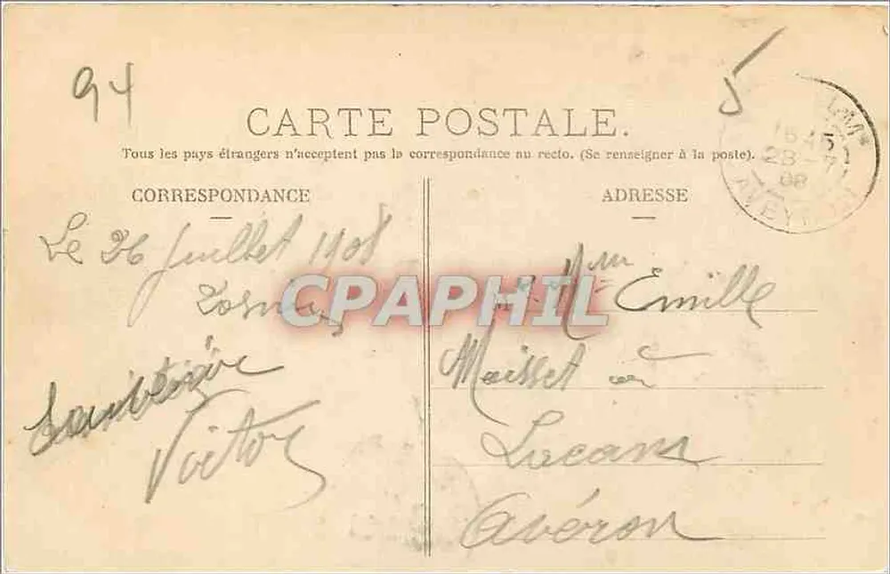 La Varenne — Die Marne und der Quai Saint-Hilaire — E. Faciolle, Verlag, Le Perreux - Rückseite