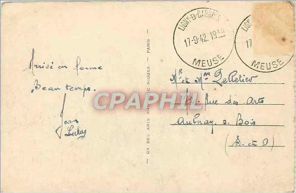 LIGNY-EN-BARROIS — Algemene uitzicht — Uitgever : C.A. der Fenicische Kunsten, n°10 - Achterkant