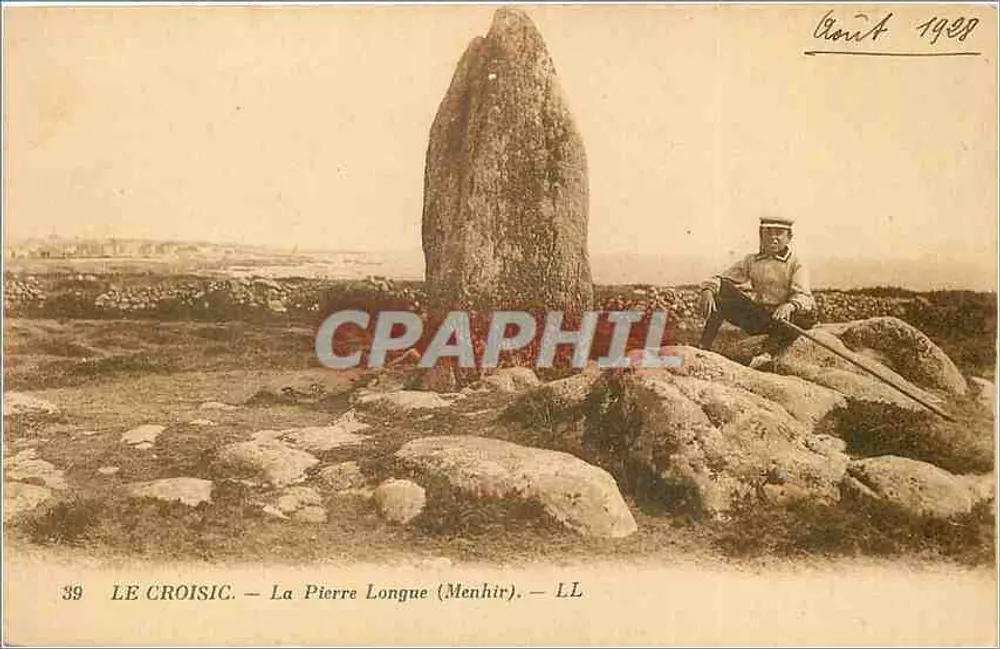 Le Croisic — Der lange Stein (Menhir) — LL - Vorderseite