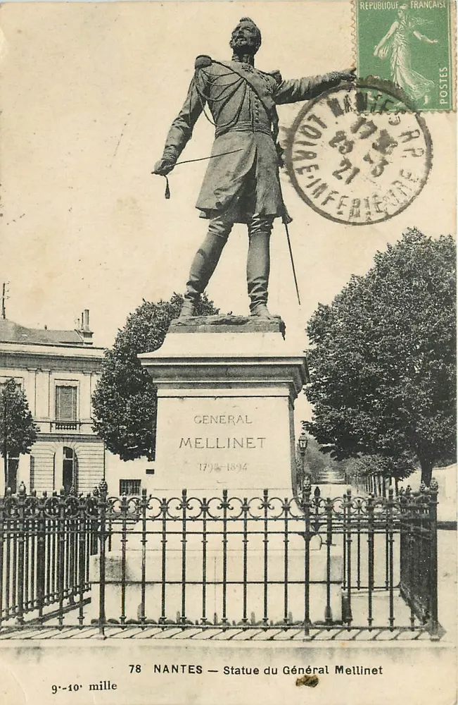 NANTES — Estátua do Geral Mellinet — 78 - Frente