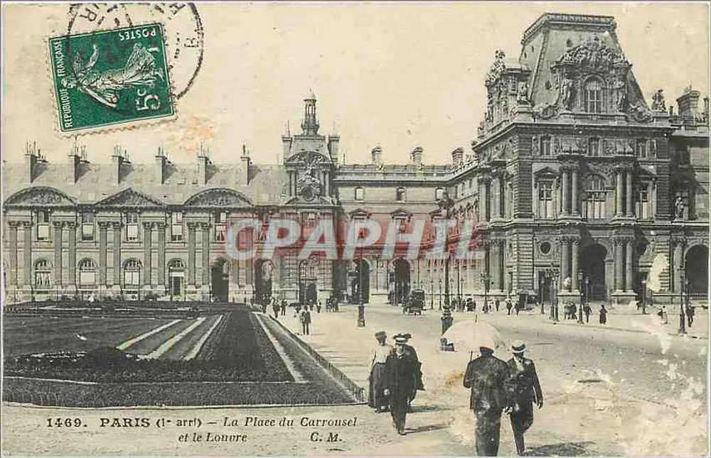Paris (1er arrt) — La Place du Carrousel et le Louvre — G.M. n°1469 - Recto