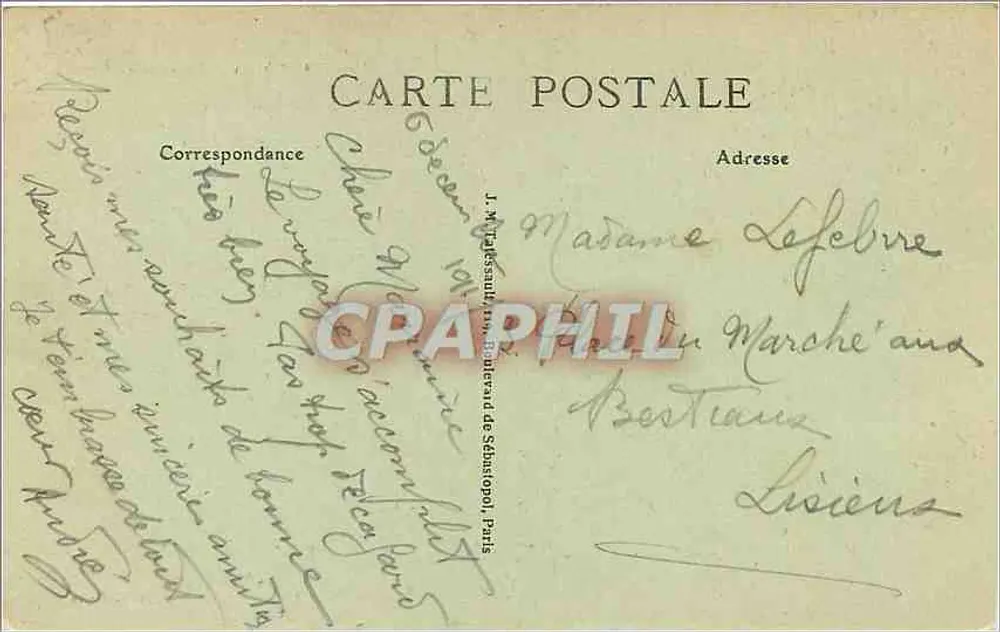 PARIS – O Grande Palácio — J. M. T. Paris - Verso