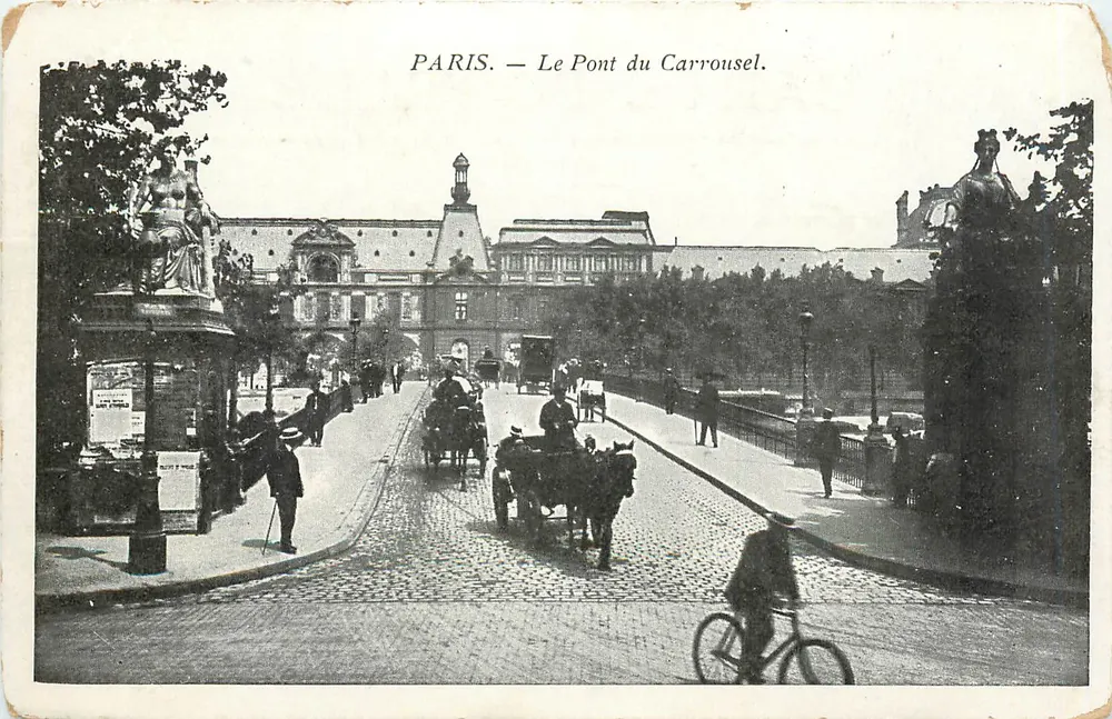 PARIS — O Ponte do Carrousel — Editor não identificado - Frente