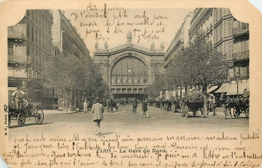 Paris — La Gare du Nord — éditeur B. F., PARIS, n°71 - Frente