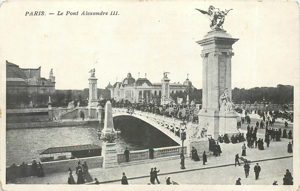 Paris — O Ponte Alexandre III — Editor não identificado, número de série não visível - Frente