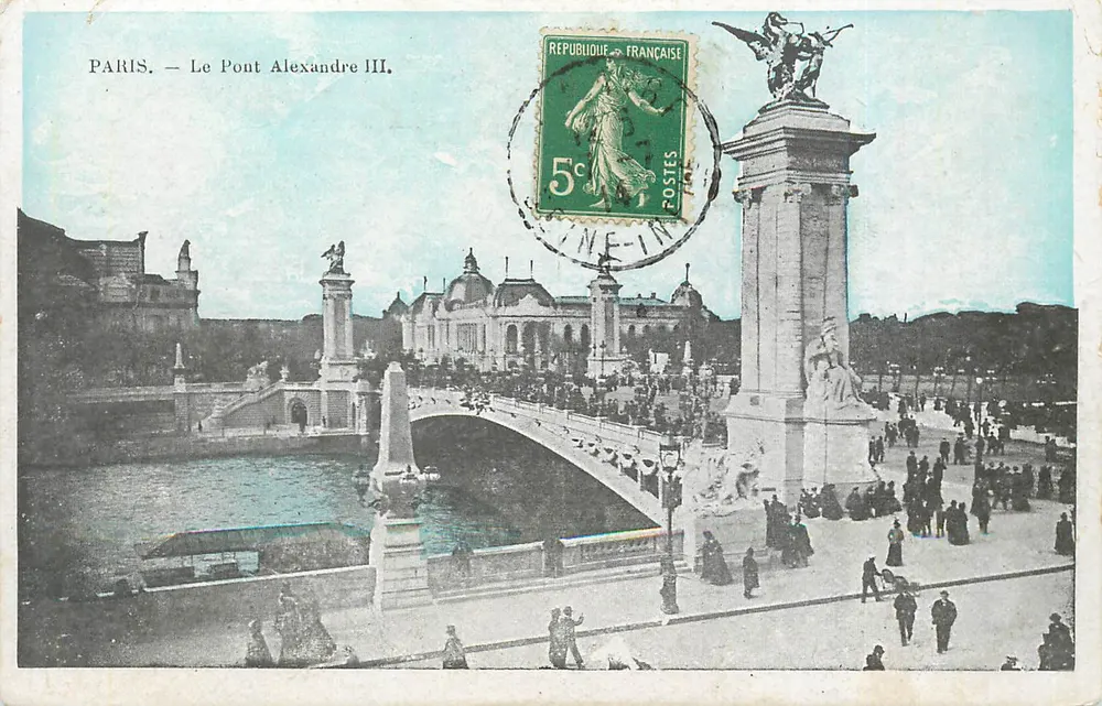 Paris — O Ponte Alexandre III — Editor desconhecido, número de série não visível - Frente
