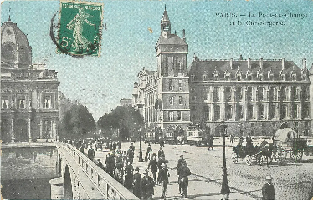 PARIS — O Pont-au-Change e a Conciergerie — Editor não visível - Frente
