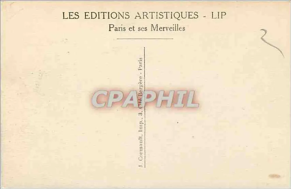 Parijs — Het Grand Palais — Les Éditions Artistiques - LIP - Achterkant