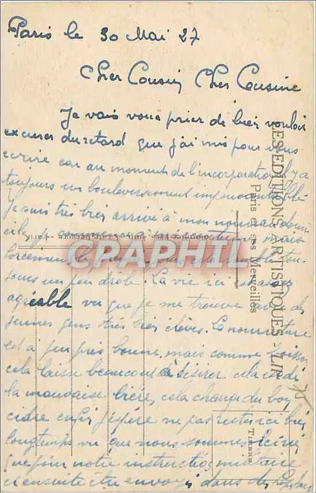 Paris - O Grande Palácio — vista do edifício com colunatas e telhados de vidro — editor LIP, n° 96 - Verso