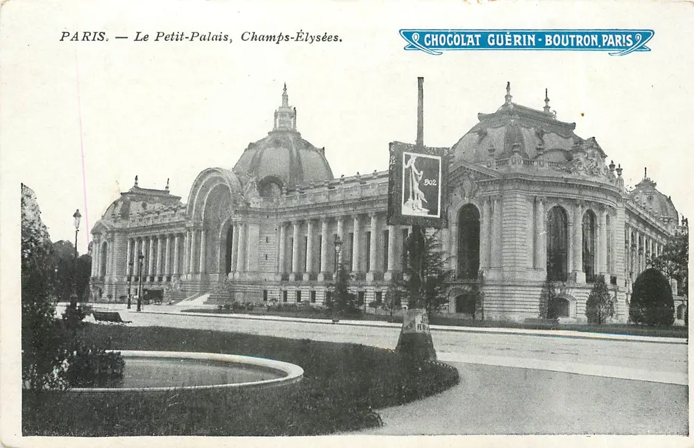 PARIS — Das Kleine Palais, Champs-Élysées — Schokolade Guérin-Boutron, Paris - Vorderseite