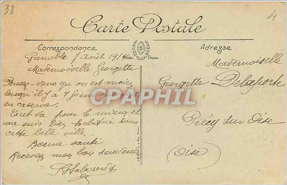 Grenoble — O Drac e o Moucherotte (1.906 m.) — LL. Selecta - Verso