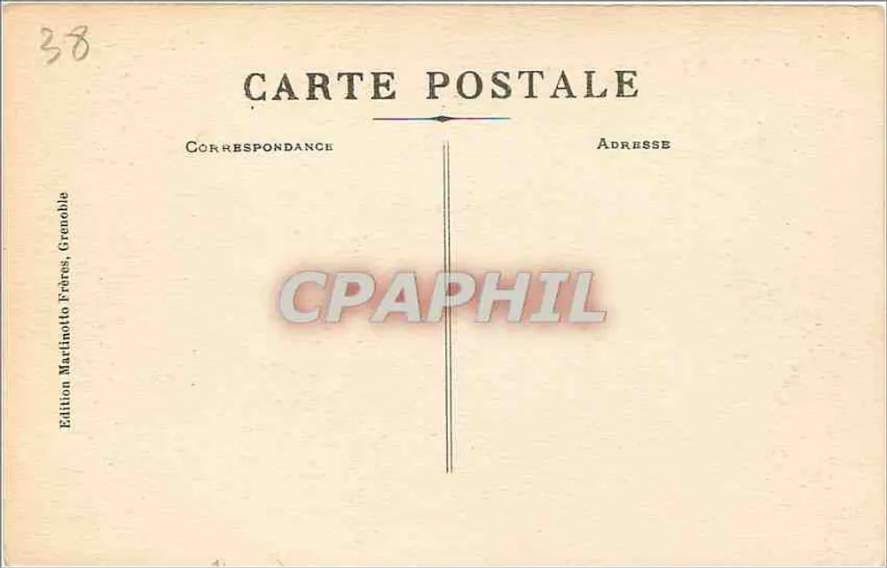 Grenoble - O Hotel de Ville — ed. Martinotto Frères, n°4 - Verso