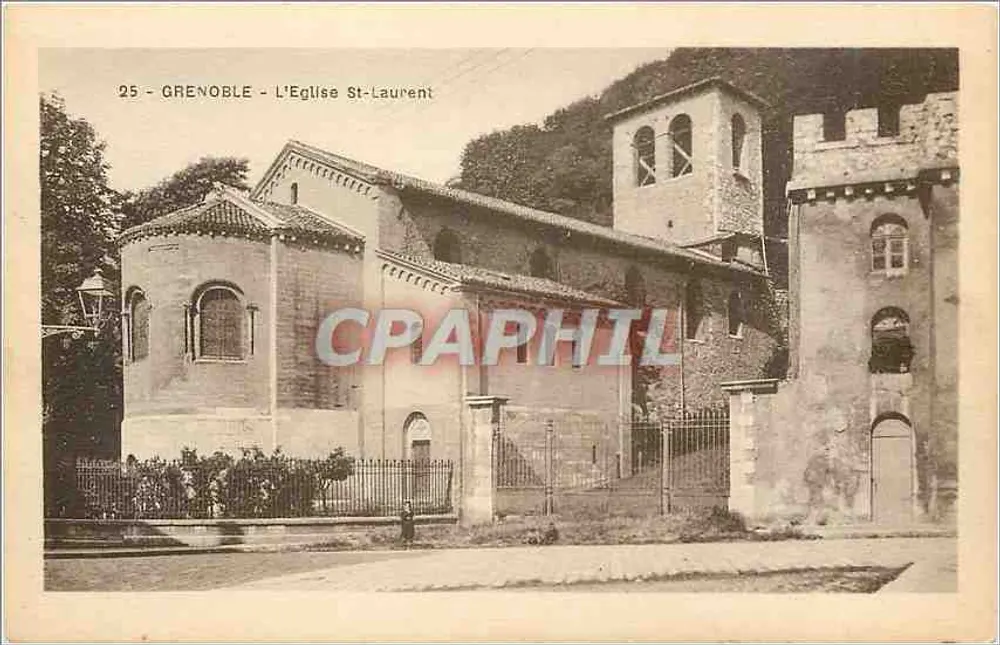 Grenoble - De Sint Laurentiuskerk — Uitgever Martinollo Frères, Grenoble, n°25 - Voorkant