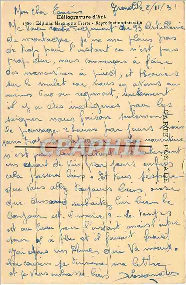 ग्रेनोबल - ला प्लेस ग्रेनेट - एडिशन्स मार्टिनोटो फ्रेर्स, नंबर 178 - पीछे