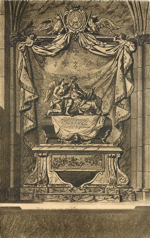 Grabmal des Marschalls d'Harcourt - Abtei Reuvenment — Verlag G. Barnaud, Amiens (S.-et-O.) - Vorderseite