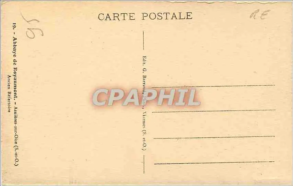 Abtei Royaumont — Ehemaliges Rektorat — Verlag G. Barrington, Virmes (S.-O.) - Rückseite