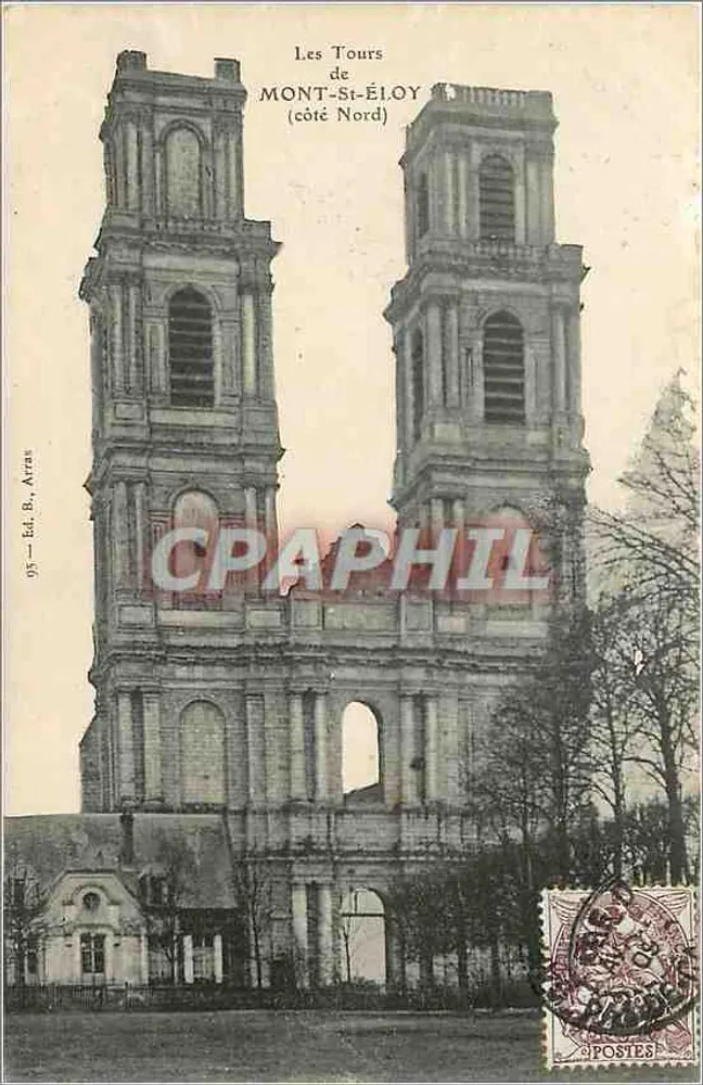 As Torres de MONT-ST-ÉLOY (lado norte) — Ed. B. Arras, n° 95 - Frente