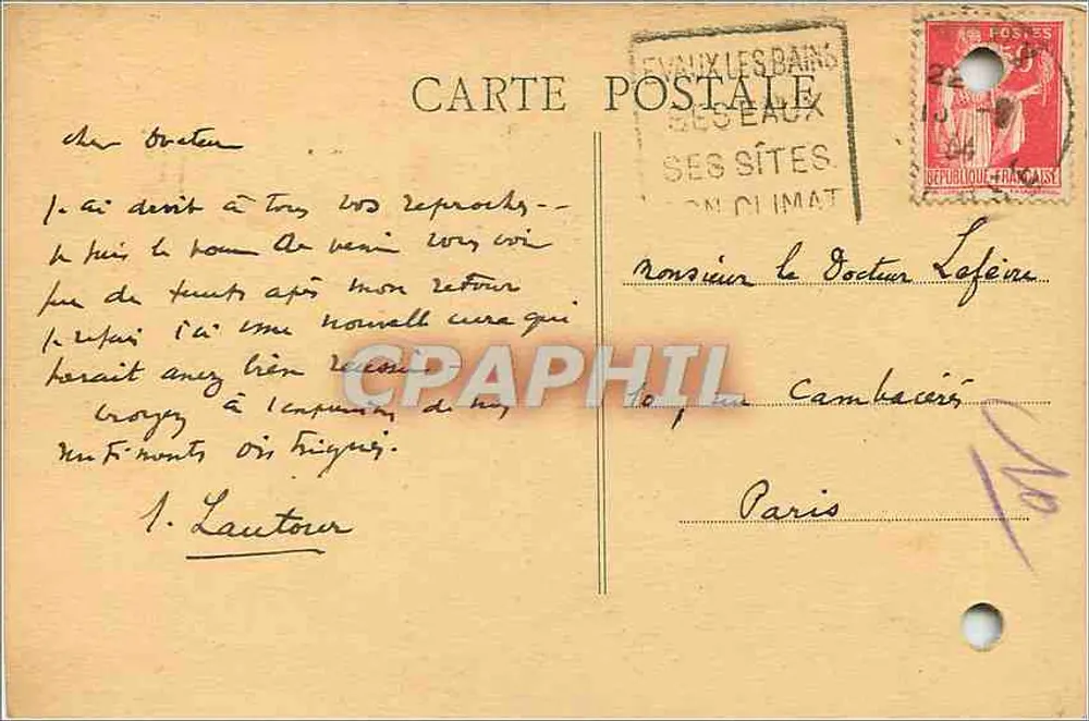 Surroundings of EVAUX-LES-BAINS (Creuse) — Rochers de Bord — Coll. Bally, COMBIVIER MAÇON - Back