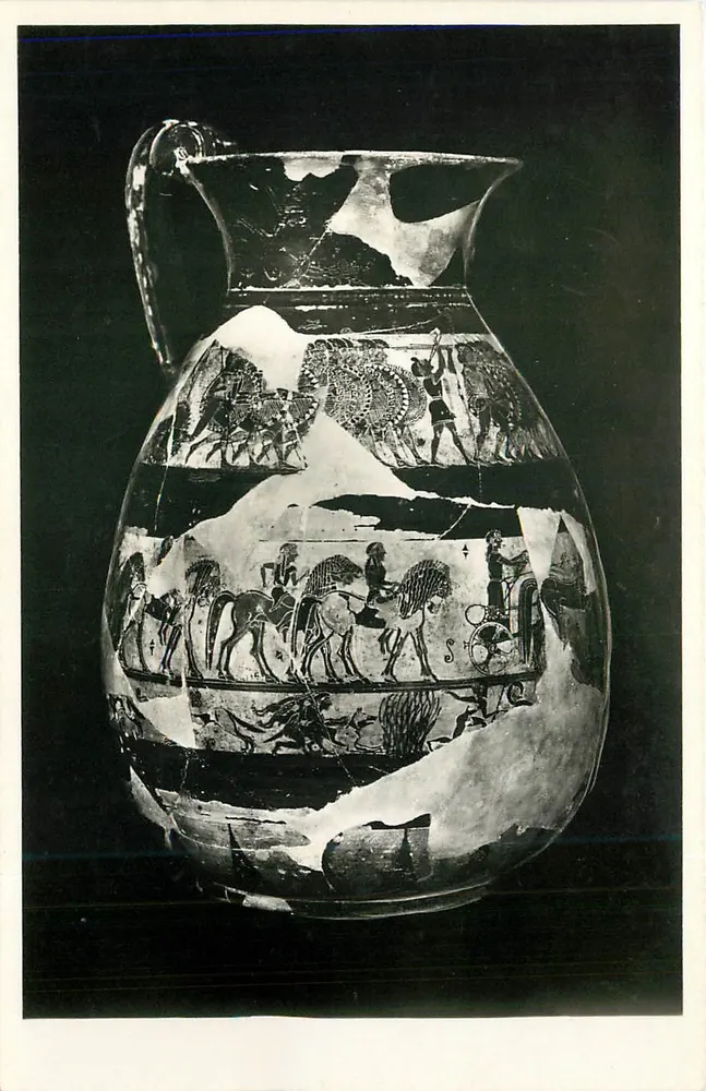 Chigi-Vase — Protokorinthischer Stil, 6. Jahrhundert v. Chr. — Nationalmuseum Villa Giulia, Rom - Vorderseite