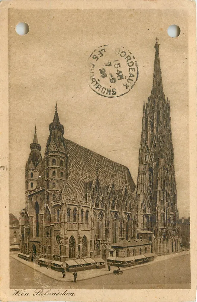 Viena, Catedral de São Estêvão — vista panorâmica — editor desconhecido, n°9 - Frente
