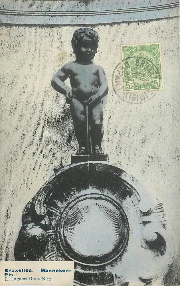 Bruxelas — Manneken-Pis — L. Lagaert Brux. N 12 - Frente