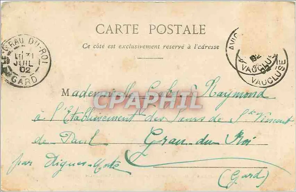 Versailles - Hameau de Marie-Antoinette - Le Moulin — Phototypie A. Bergent et Fils, Nancy - Verso
