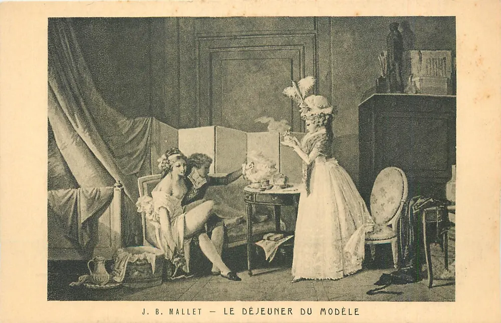 O Almoço do Modelo — J. B. Mallet — Edição Braun & Cie, Paris - Frente