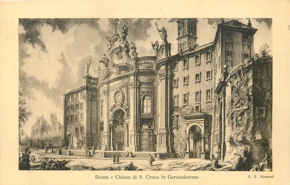 Roma - Igreja de S. Croce in Gerusalemme — gravura de G. B. Piranesi - Frente