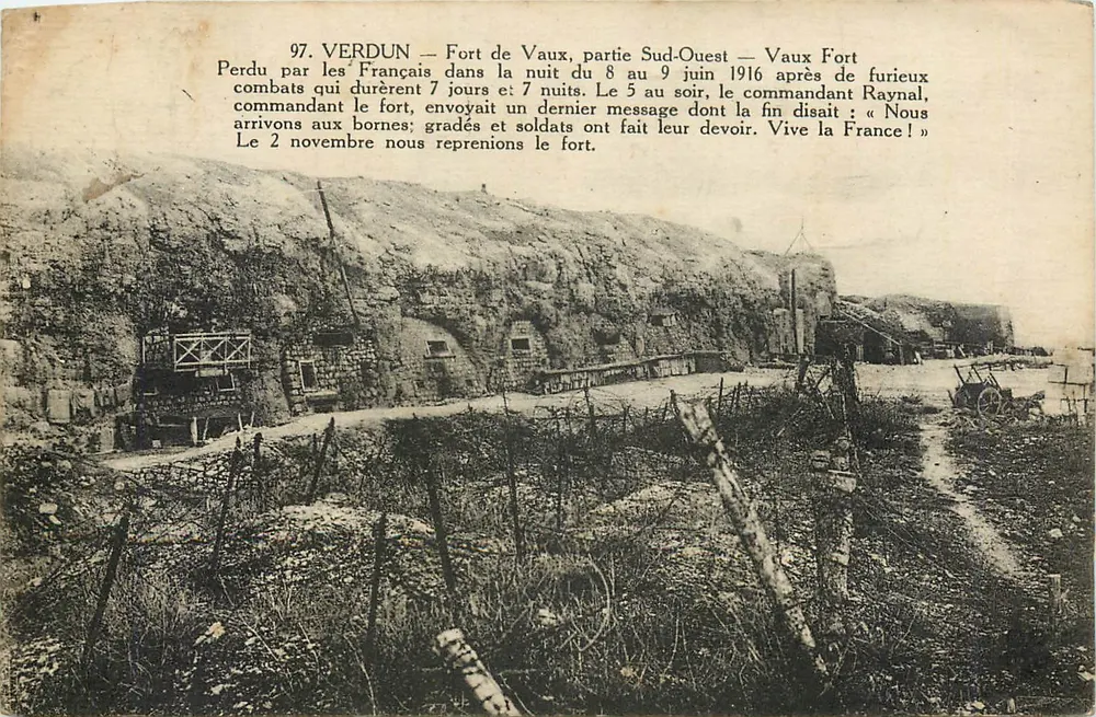 Verdun — Fort de Vaux, partie Sud-Ouest — Vaux Fort - Recto