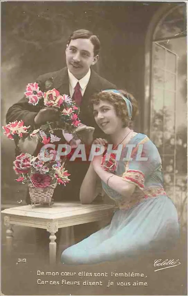 Casal com buquê de flores — Collette, n°319 - Frente